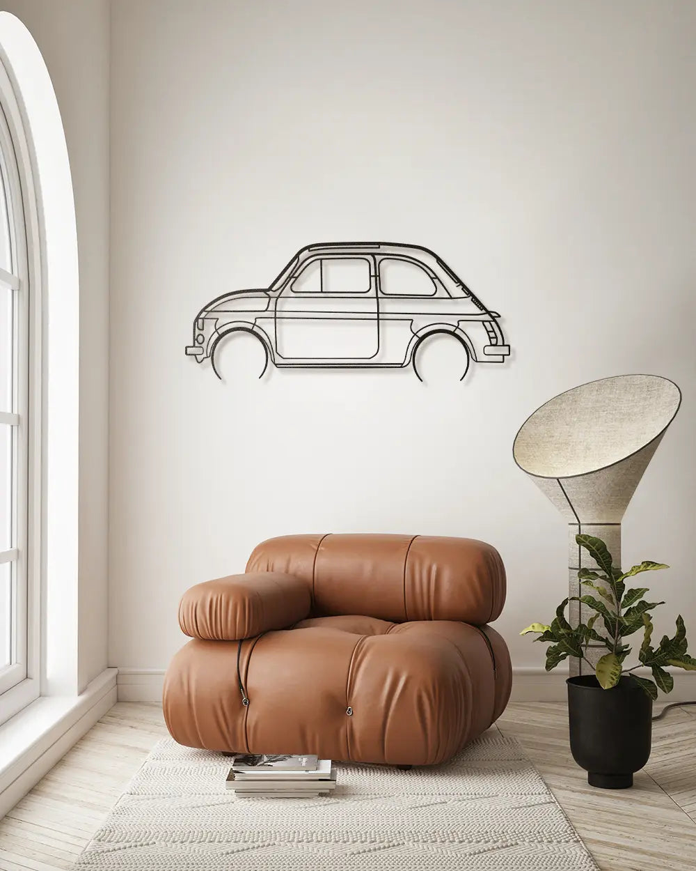 Nos - Fiat 500 Epoca - Sagoma in Metallo di Design Dettagliata