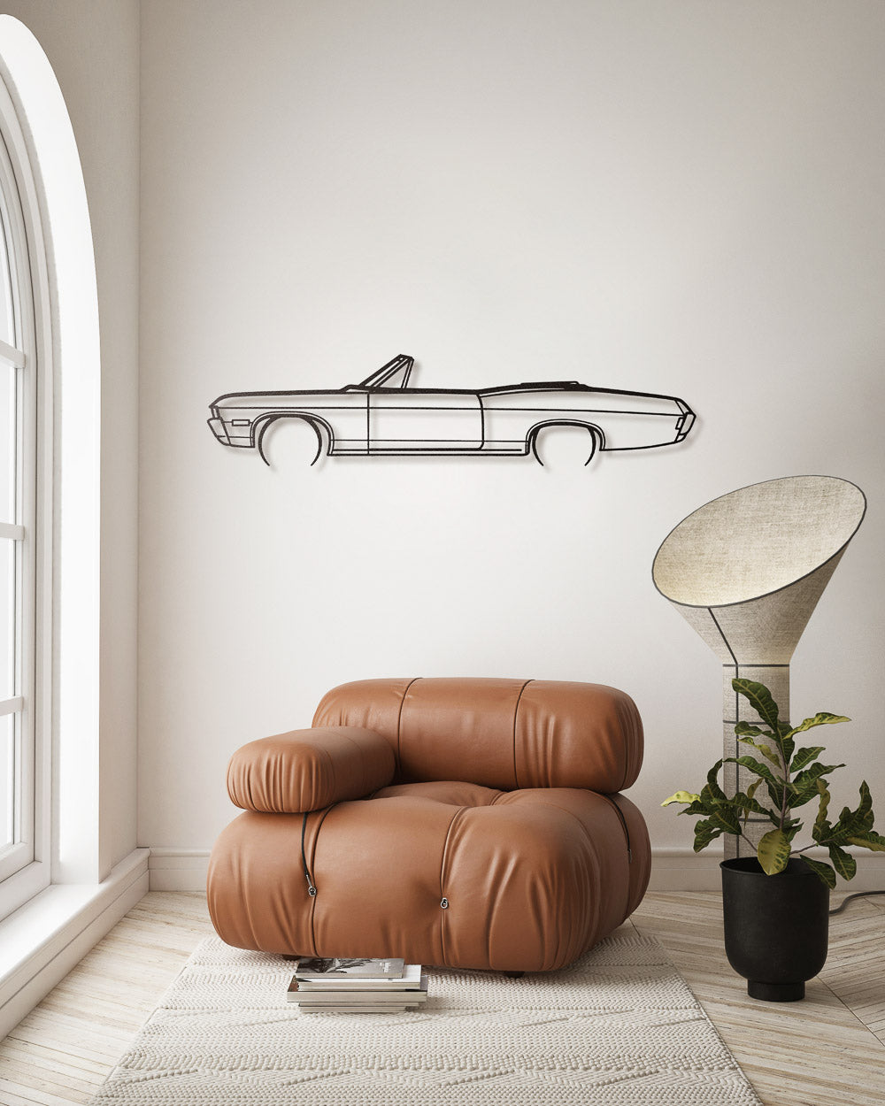 Nos - Chevrolet Impala 307 Cabrio - Sagoma in Metallo di Design Dettagliato