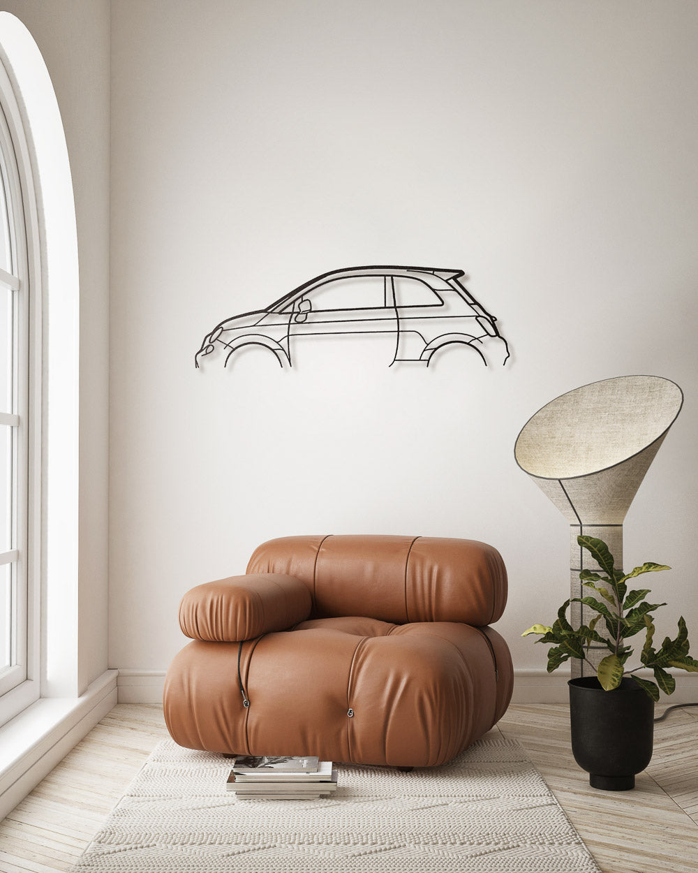 Nos - Fiat 500 Abarth - Sagoma in Metallo di Design
