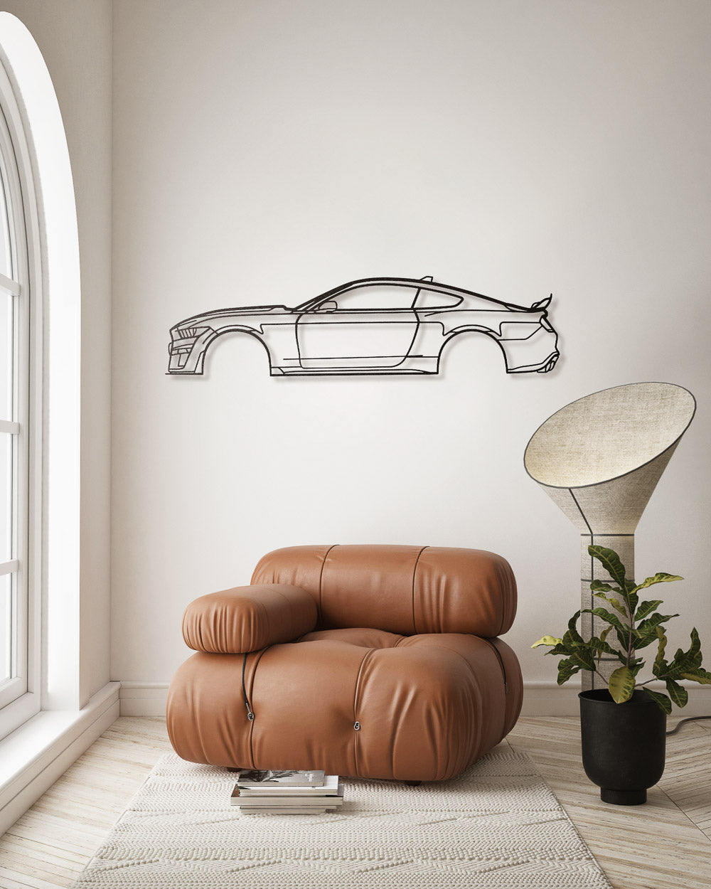 Nos - Ford Mustang GT500 - Sagoma in Metallo di Design Dettagliata
