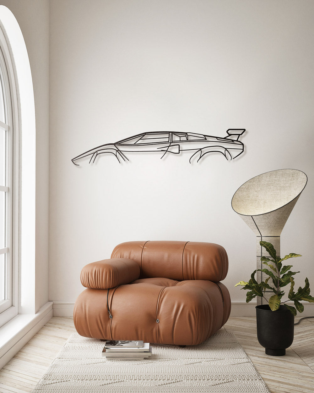 Nos - Lamborghini Countach - Design Metal Silhouette