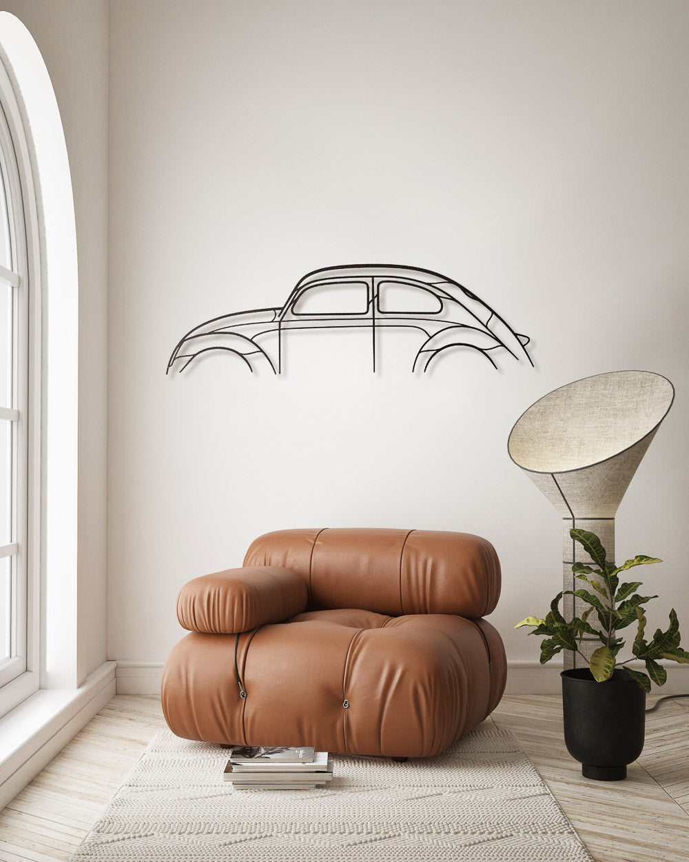 Nos - Volkswagen Beetle - Design Metal Silhouette