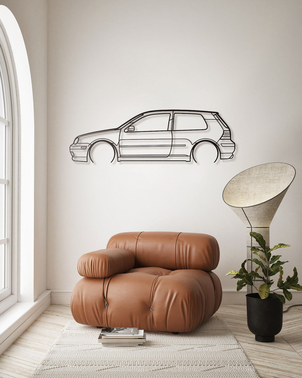 Nos - Volkswagen Golf GTI mk4 - Sagoma in Metallo di Design Dettagliata